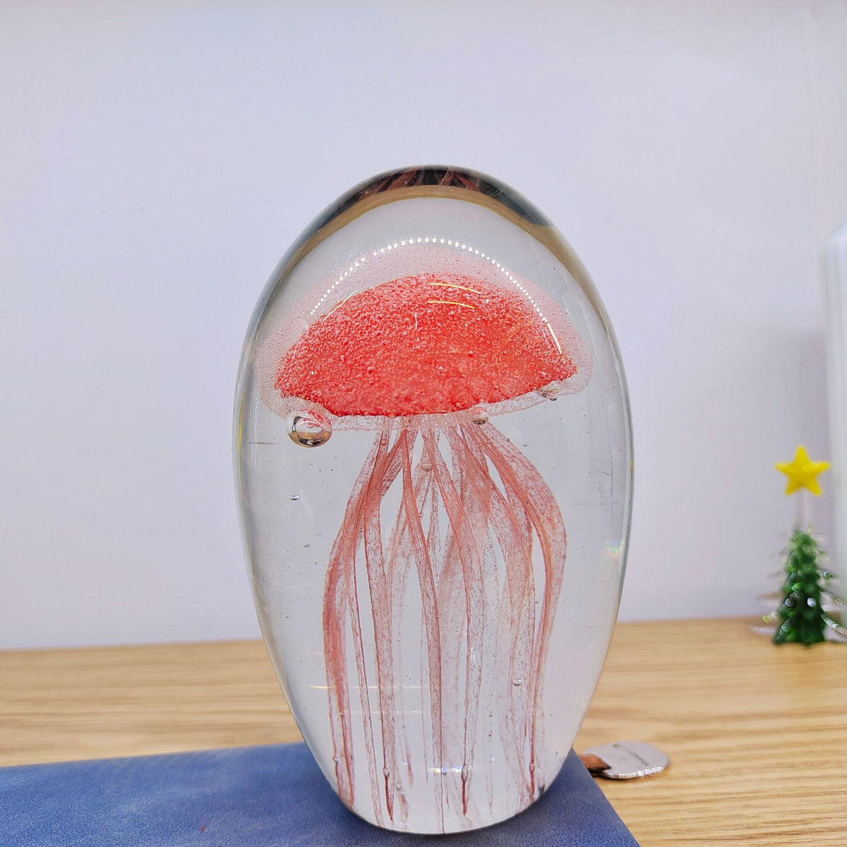 Glass Jellyfish Ball Handmade Glass Sphere Glow-in-the-Dark Jellyfish Ball Creative Home Decor Gift Drop Shipping