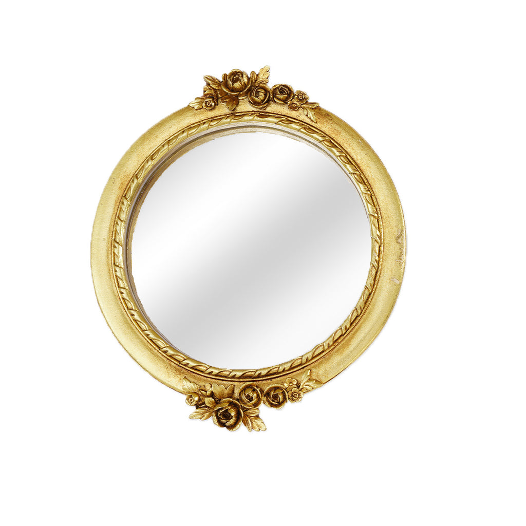 Golden carved wall mounted mirror