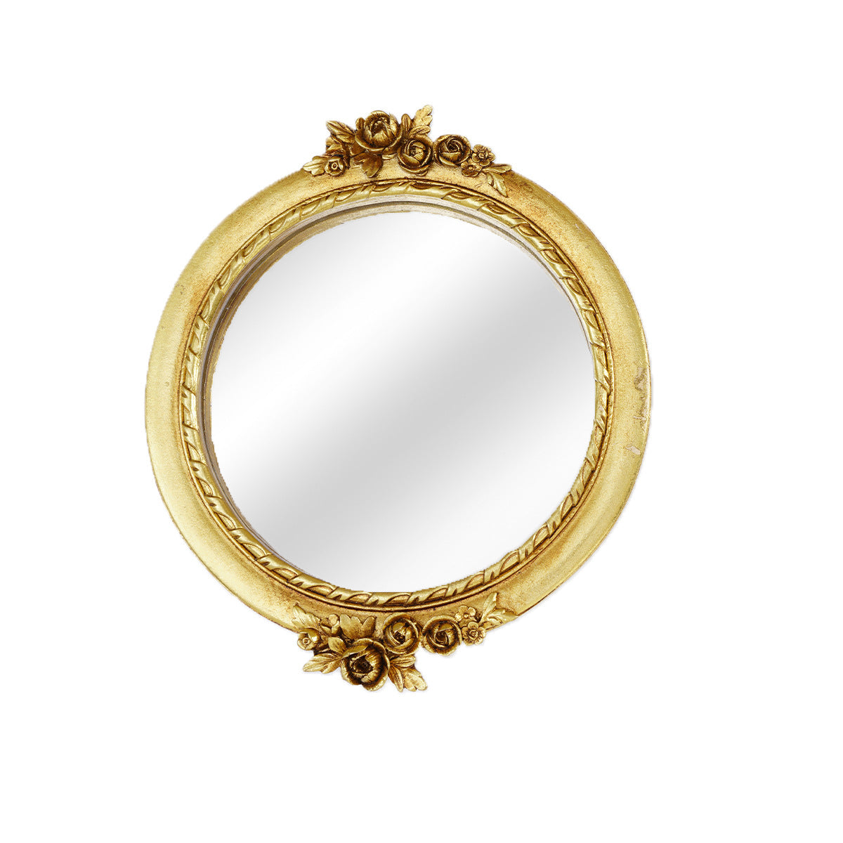 Golden carved wall mounted mirror