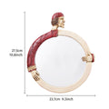 Circular decorative hanging mirror