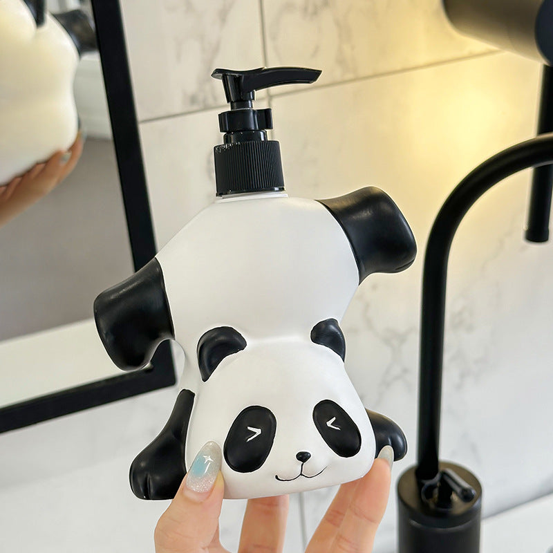 Panda Drainage Soap Dish Creative Soap Holder Rack for Bathroom and Toilet, Non-Water Accumulation Soap Tray Stand, Home Decor Accessory