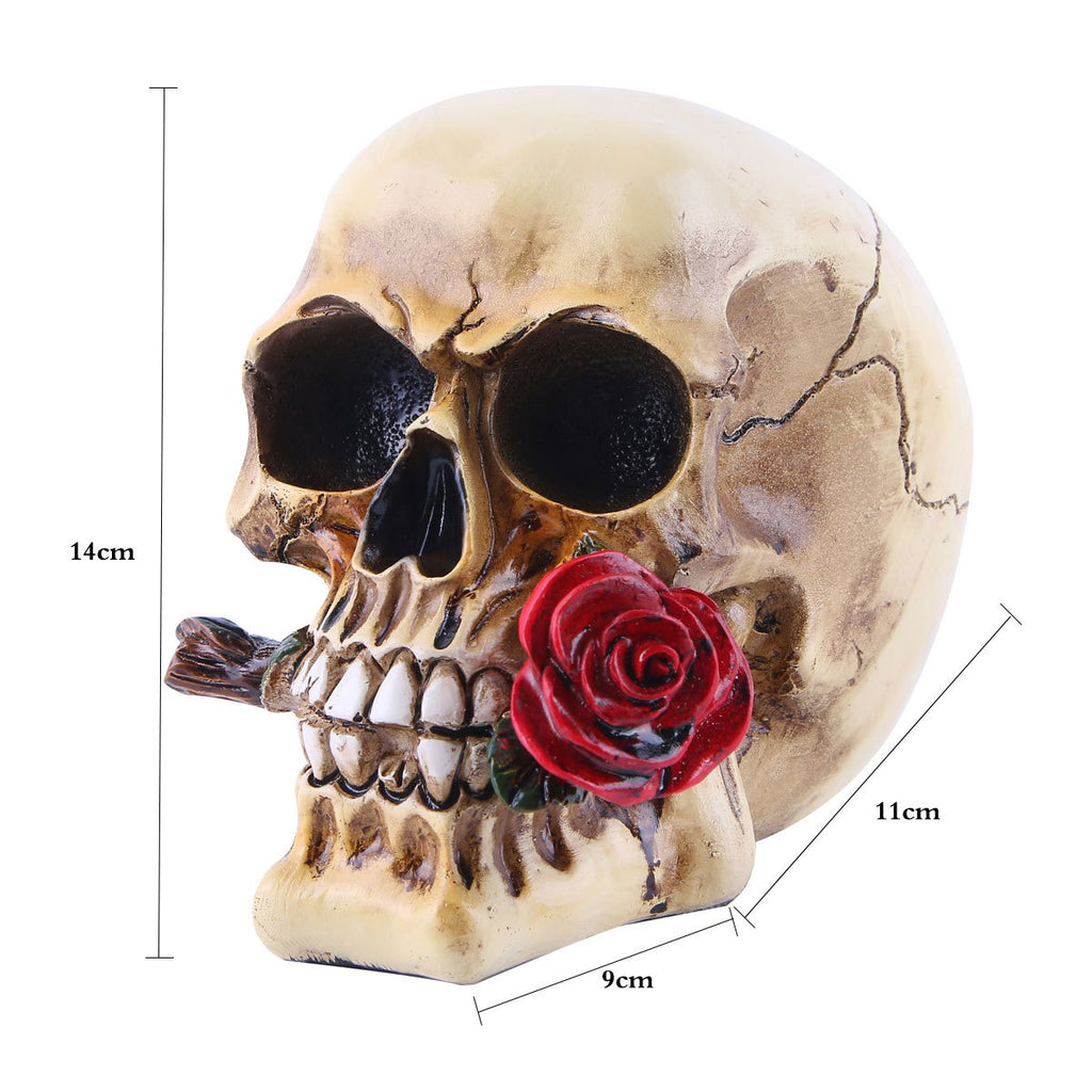 Skeleton head decorative home resin ornaments