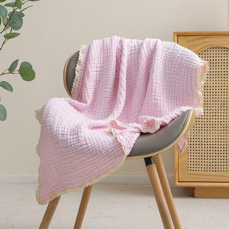 Lace-Edged Gauze Blanket