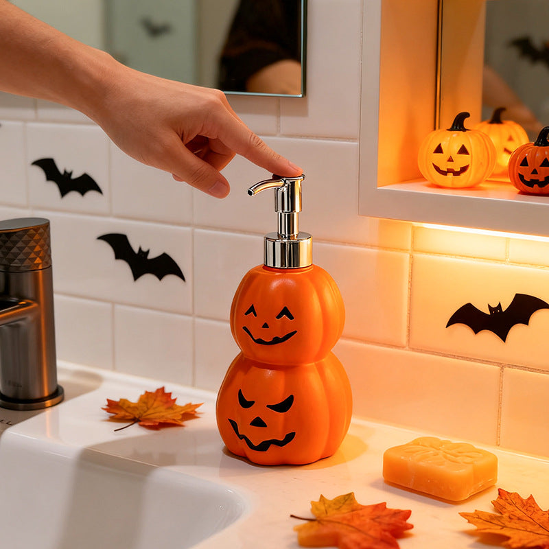 Ghost face pumpkin shaped bottle