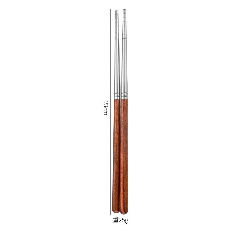 304 Pear Wood Knife And Fork Spoon Stainless Steel Cutlery Solid Wood Handle Steak Knife And Fork Spoon Dessert Spoon Chopsticks