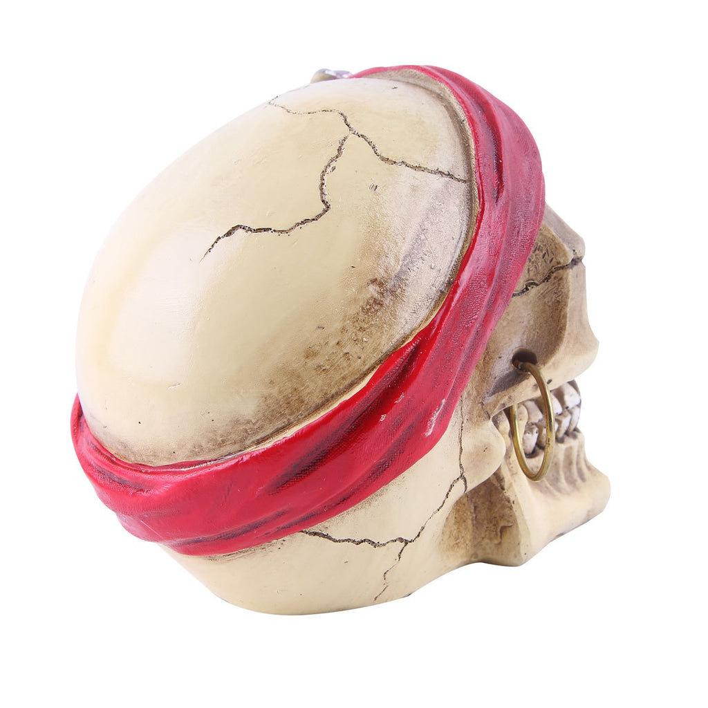 Pipe pirate skull decoration home resin ornaments