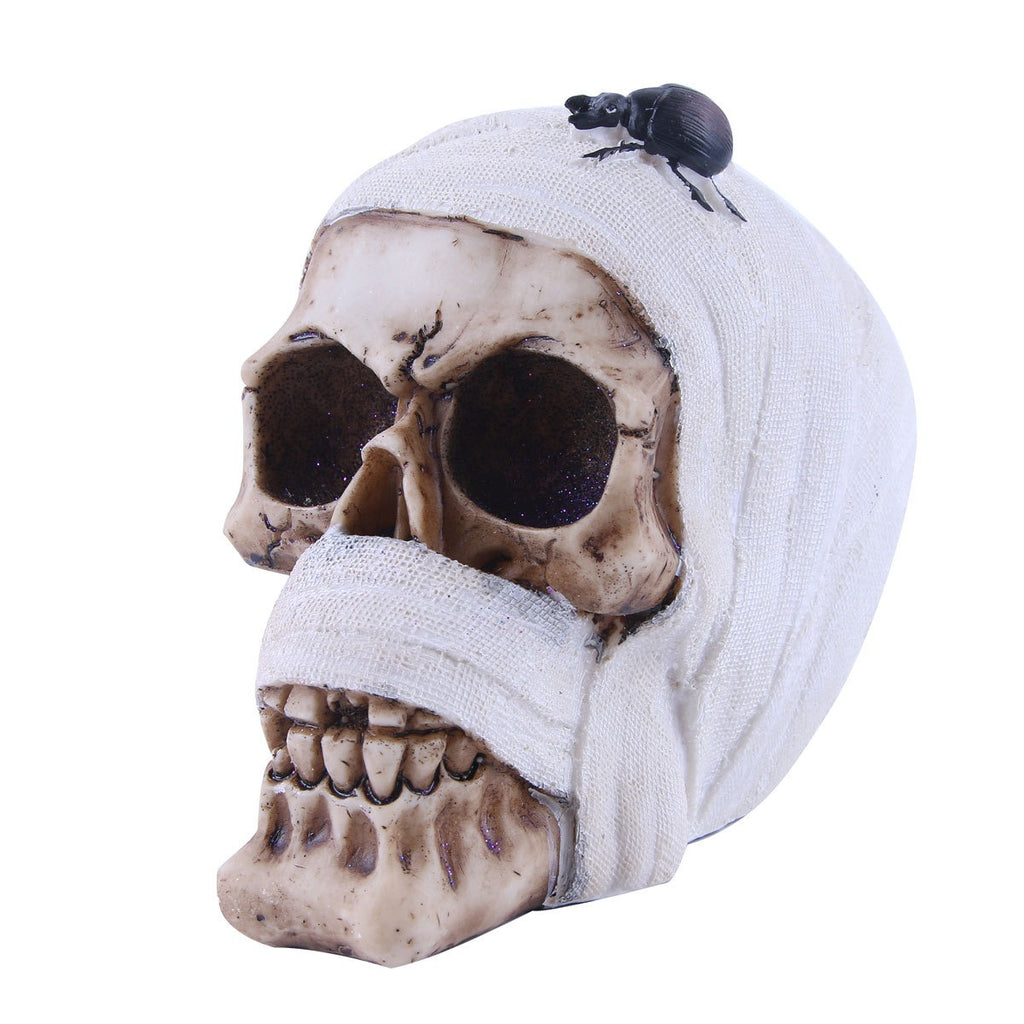 White scarf resin skull decorative home ornaments