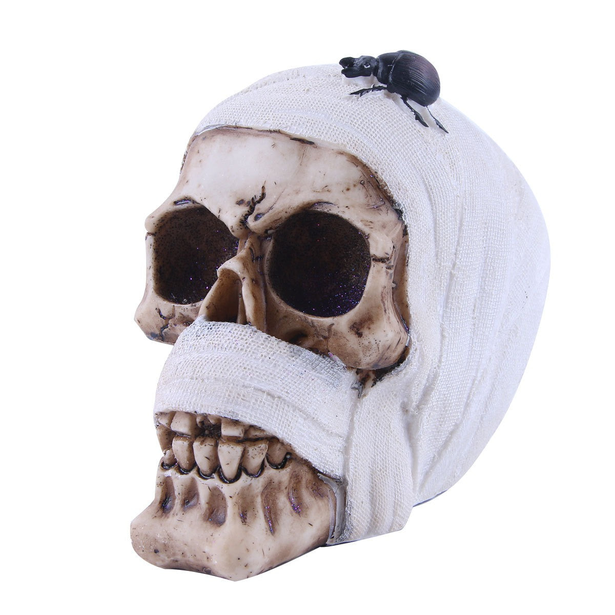 White scarf resin skull decorative home ornaments