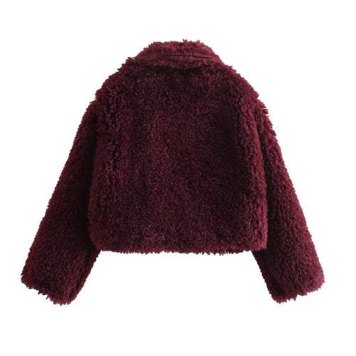 Artificial fur warm fur coat for women's clothing
