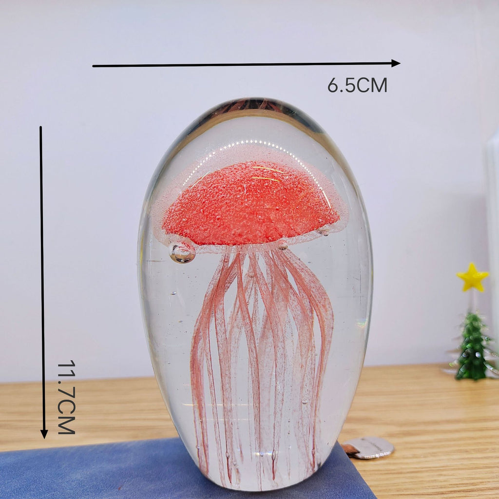 Glass Jellyfish Ball Handmade Glass Sphere Glow-in-the-Dark Jellyfish Ball Creative Home Decor Gift Drop Shipping