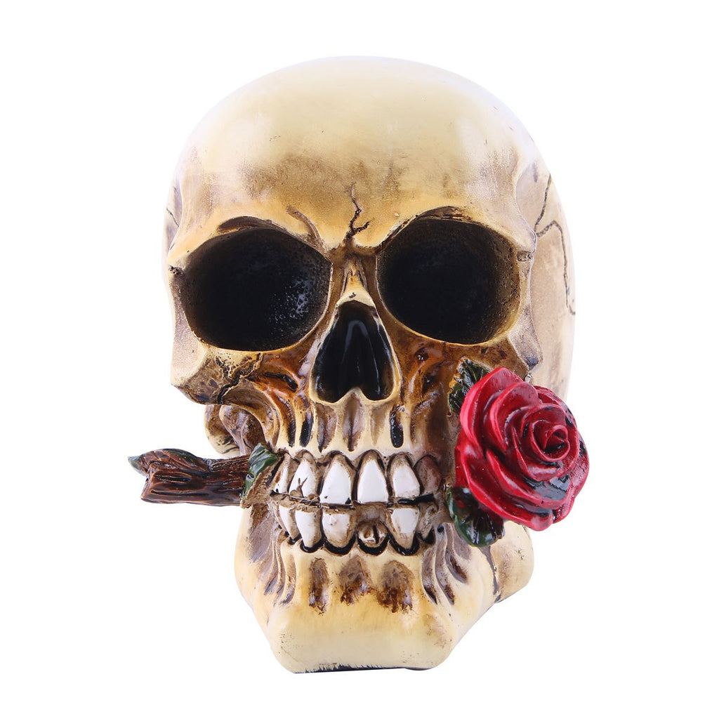Skeleton head decorative home resin ornaments