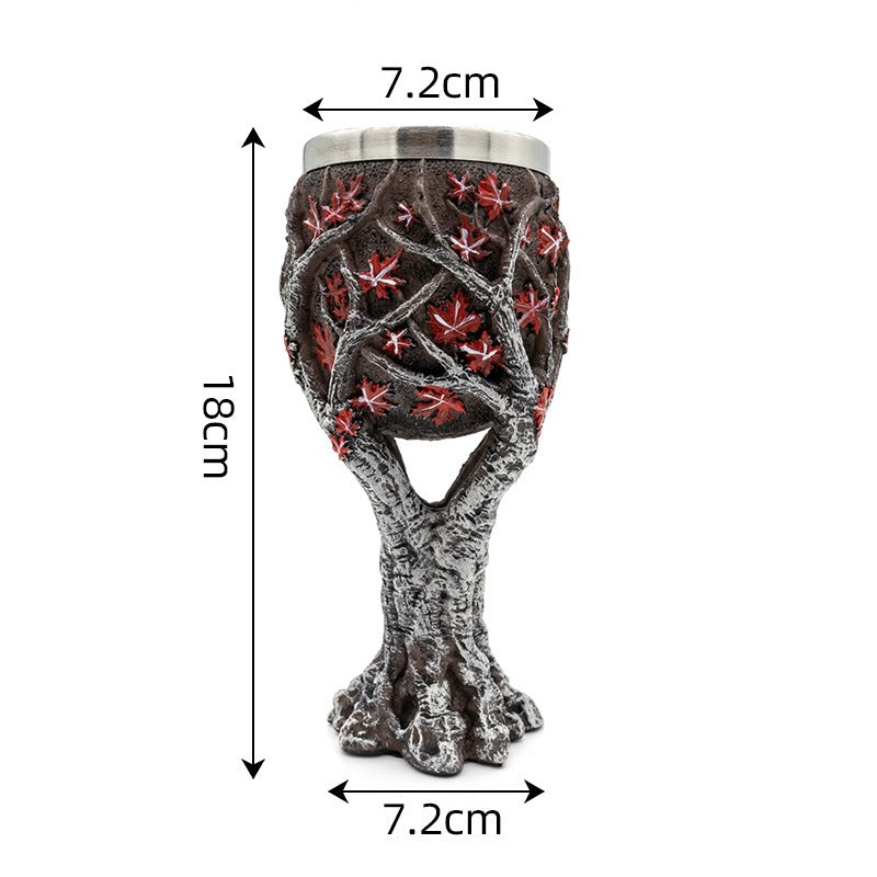 Skeleton head home wine glass ornaments