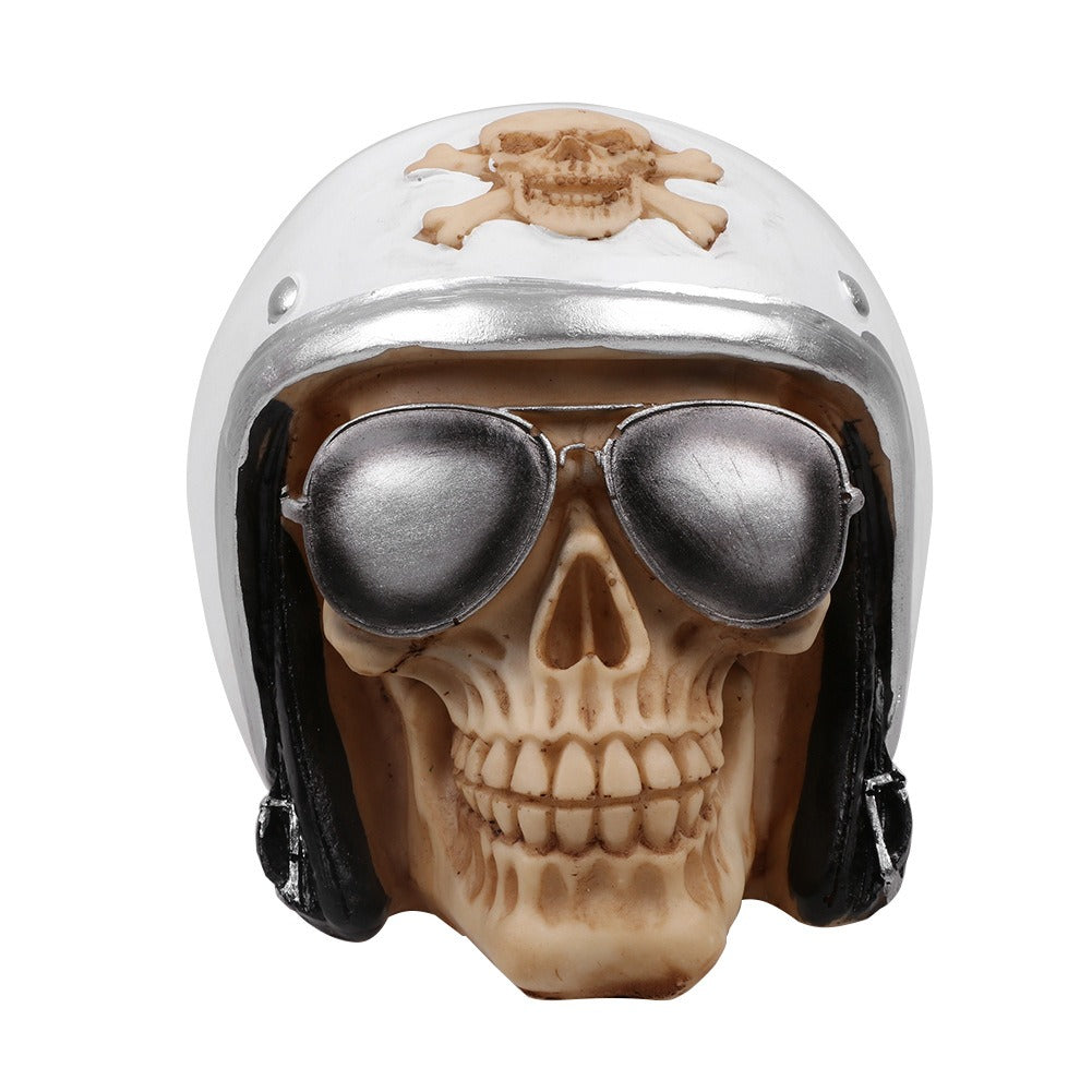 Helmet skull decoration home resin ornaments