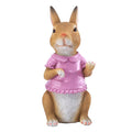 Pink brown rabbit decoration garden outdoor resin