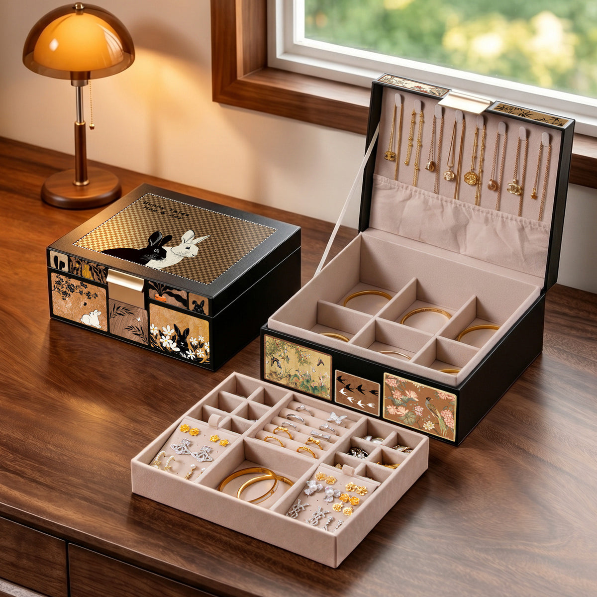 Antique style jewelry storage box