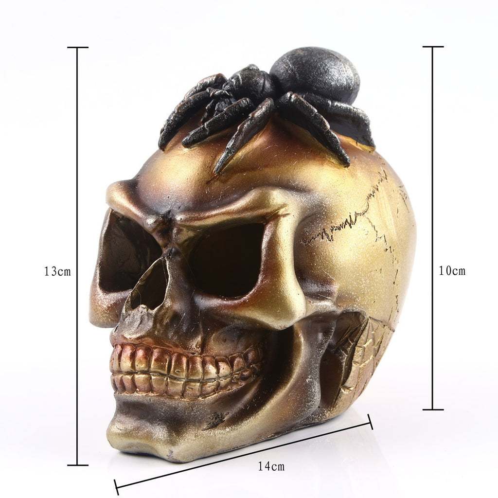 Spider skull handicraft personalized skull home decoration