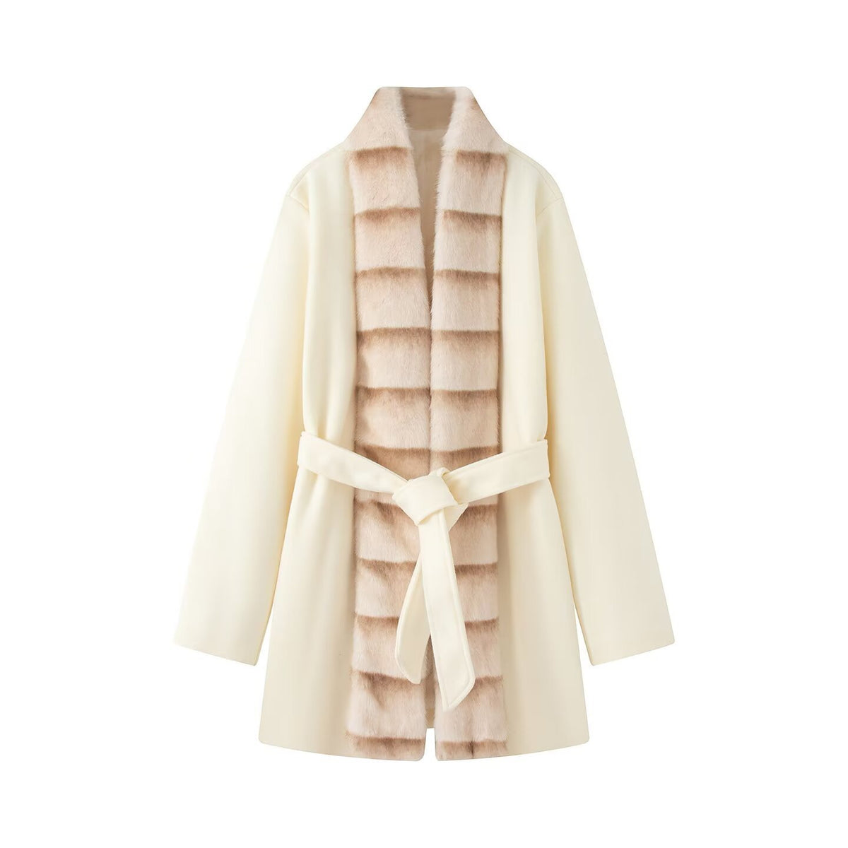 Imitation fur fur collar woolen coat