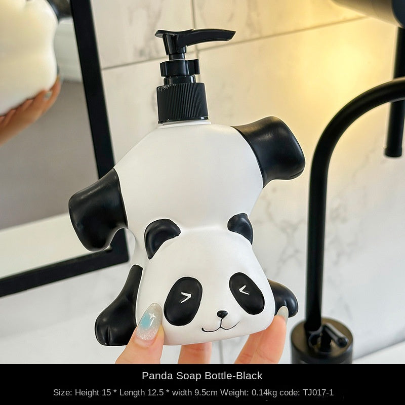 Panda Drainage Soap Dish Creative Soap Holder Rack for Bathroom and Toilet, Non-Water Accumulation Soap Tray Stand, Home Decor Accessory