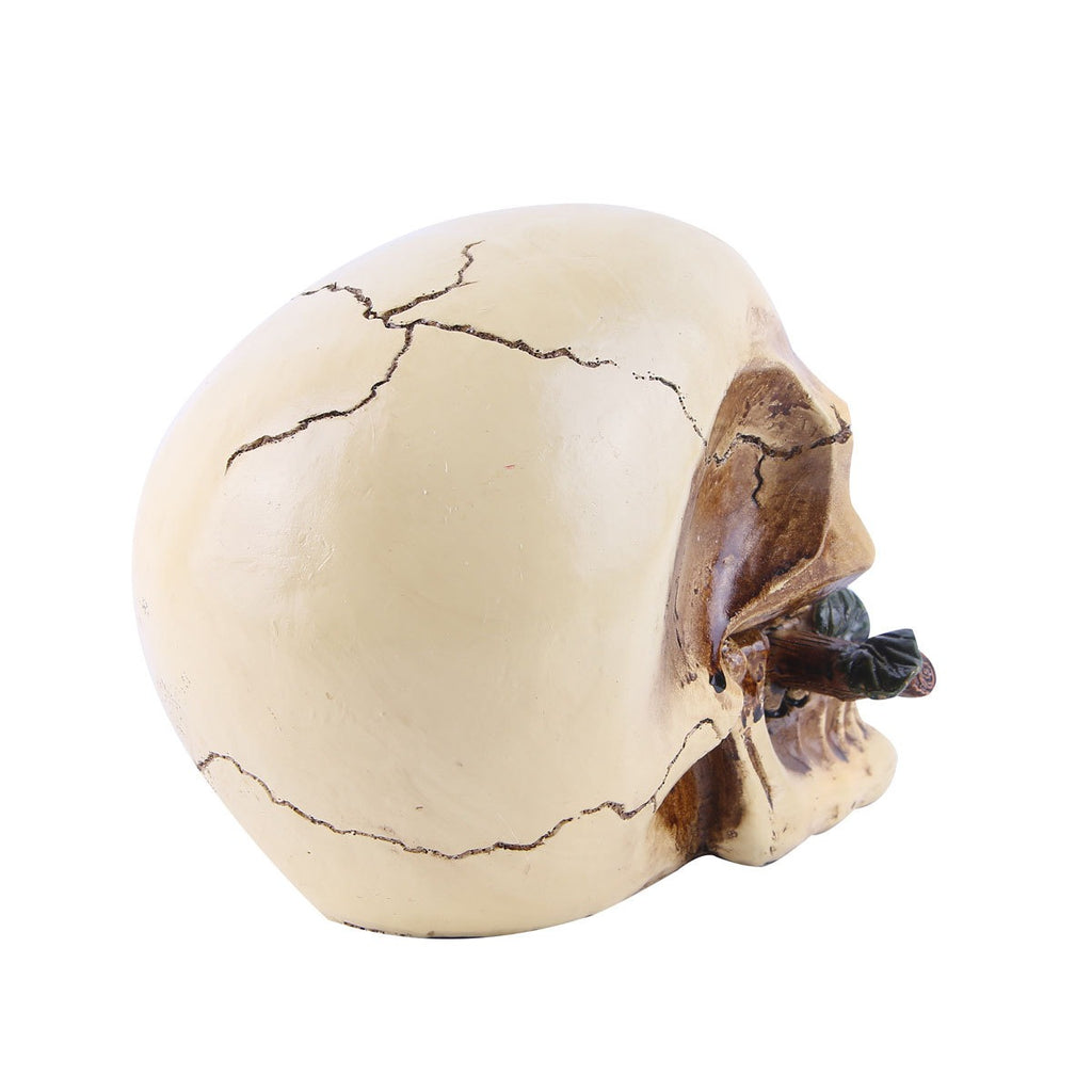 Skeleton head decorative home resin ornaments