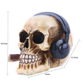 Earphone skull decoration home resin ornaments
