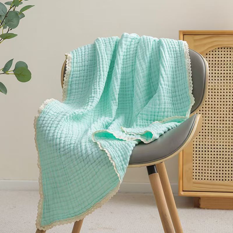 Lace-Edged Gauze Blanket