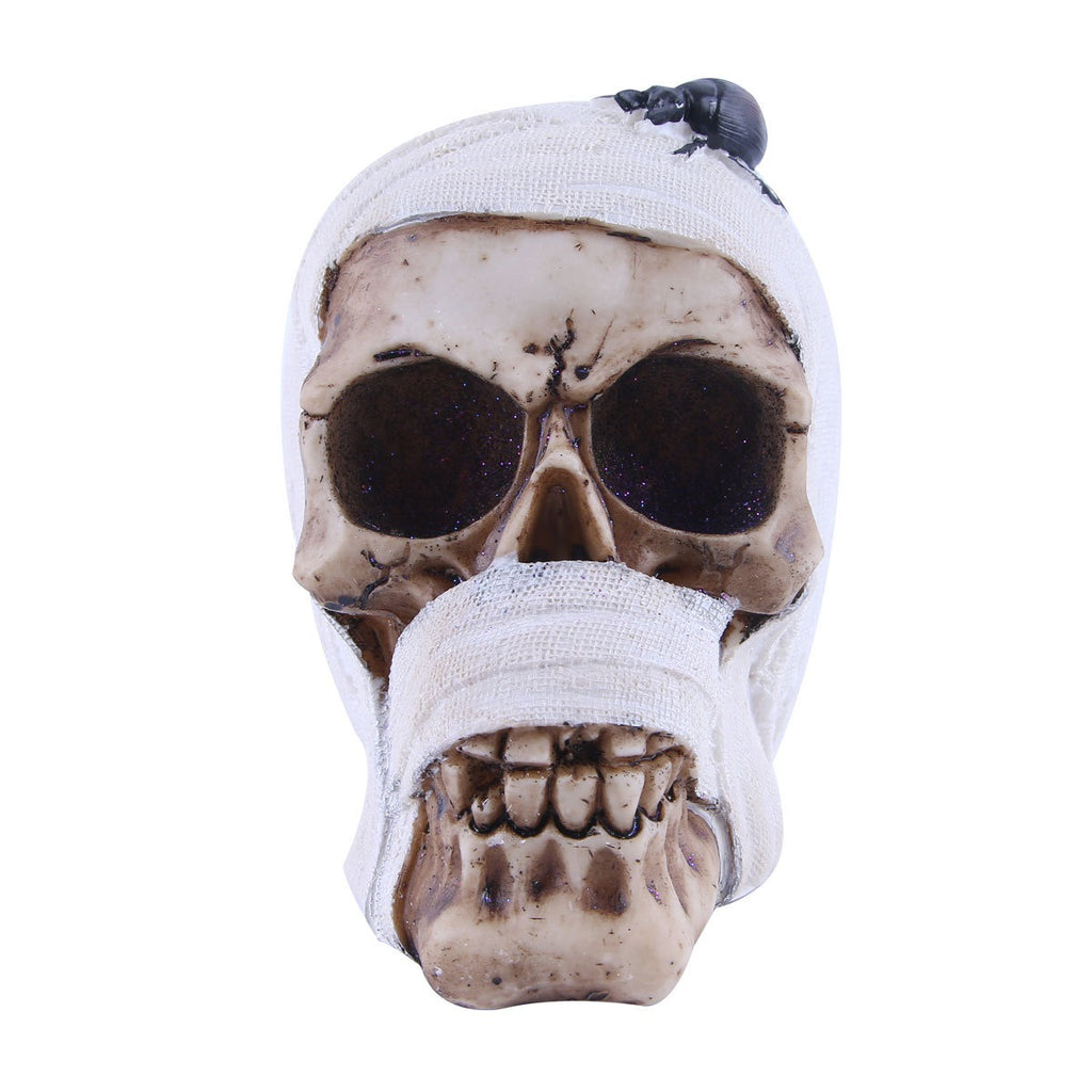 White scarf resin skull decorative home ornaments