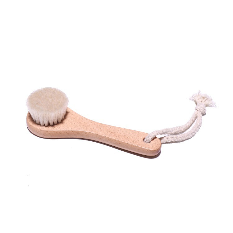 Baby hair comb round head beech wood baby bath brush children's bath brush