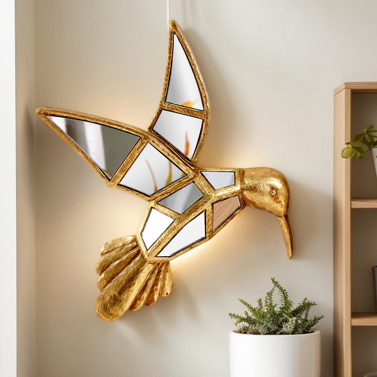 Golden Hummingbird Home Decoration Crafts