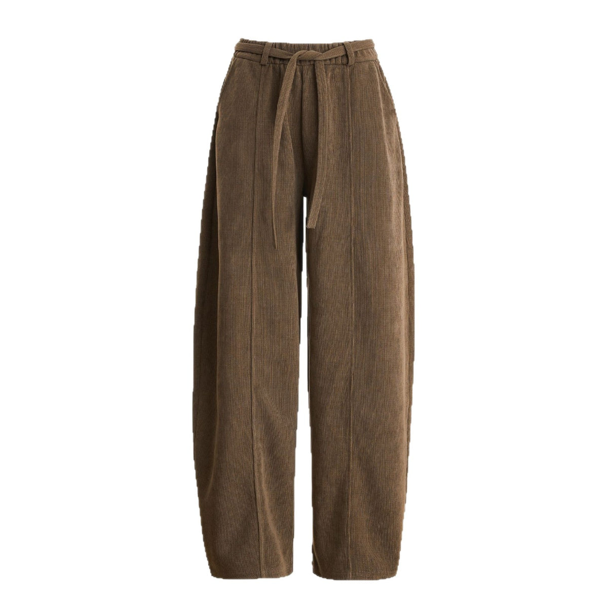 Muted Brown Knife-Edge Pants Women Loose Lazy Style Pants