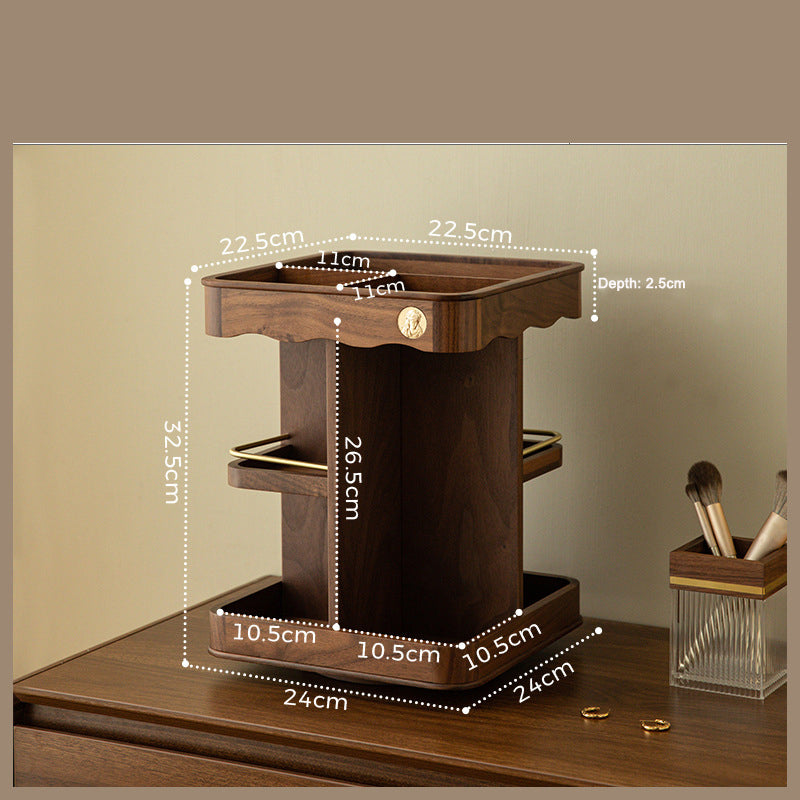 Cosmetics storage box desktop wooden