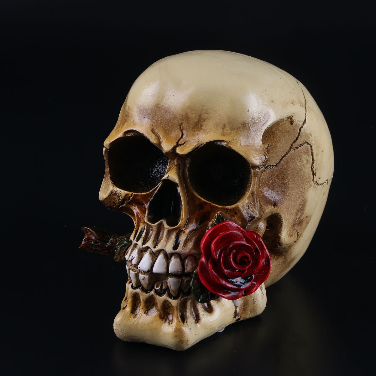 Skeleton head decorative home resin ornaments