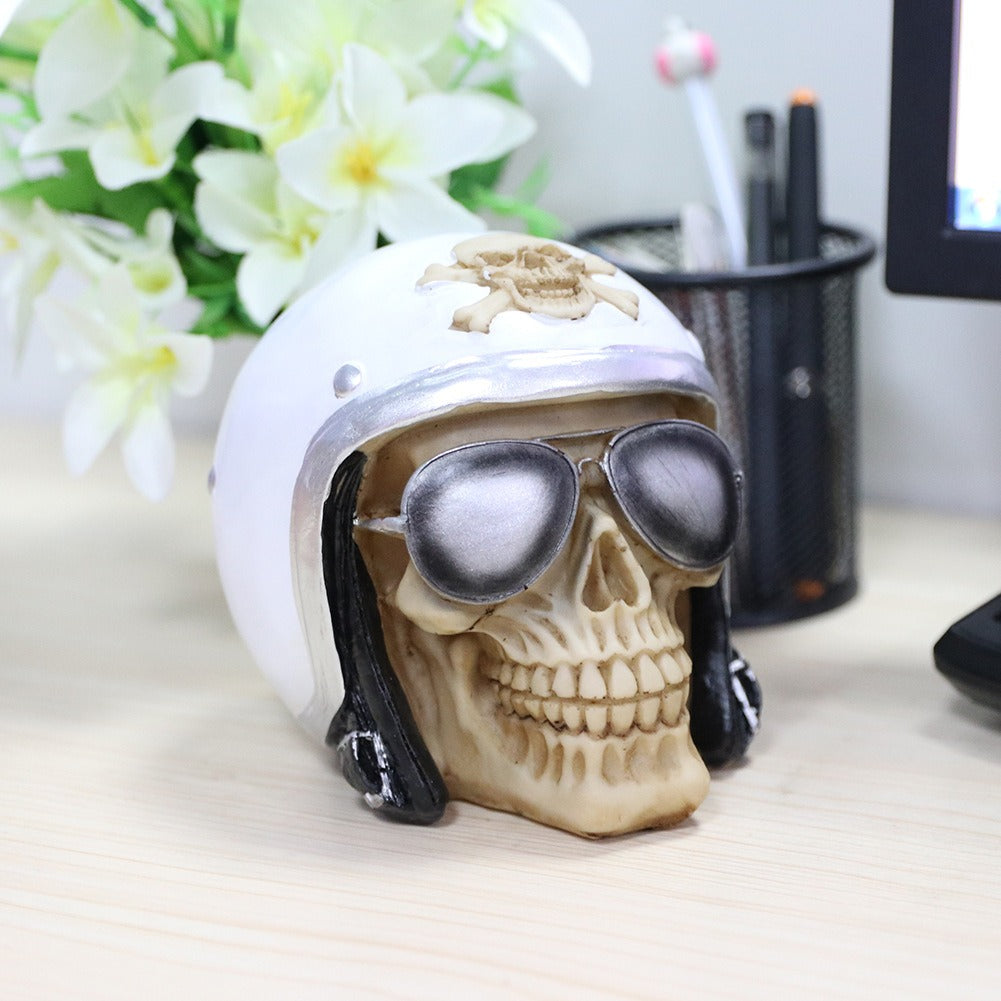 Helmet skull decoration home resin ornaments