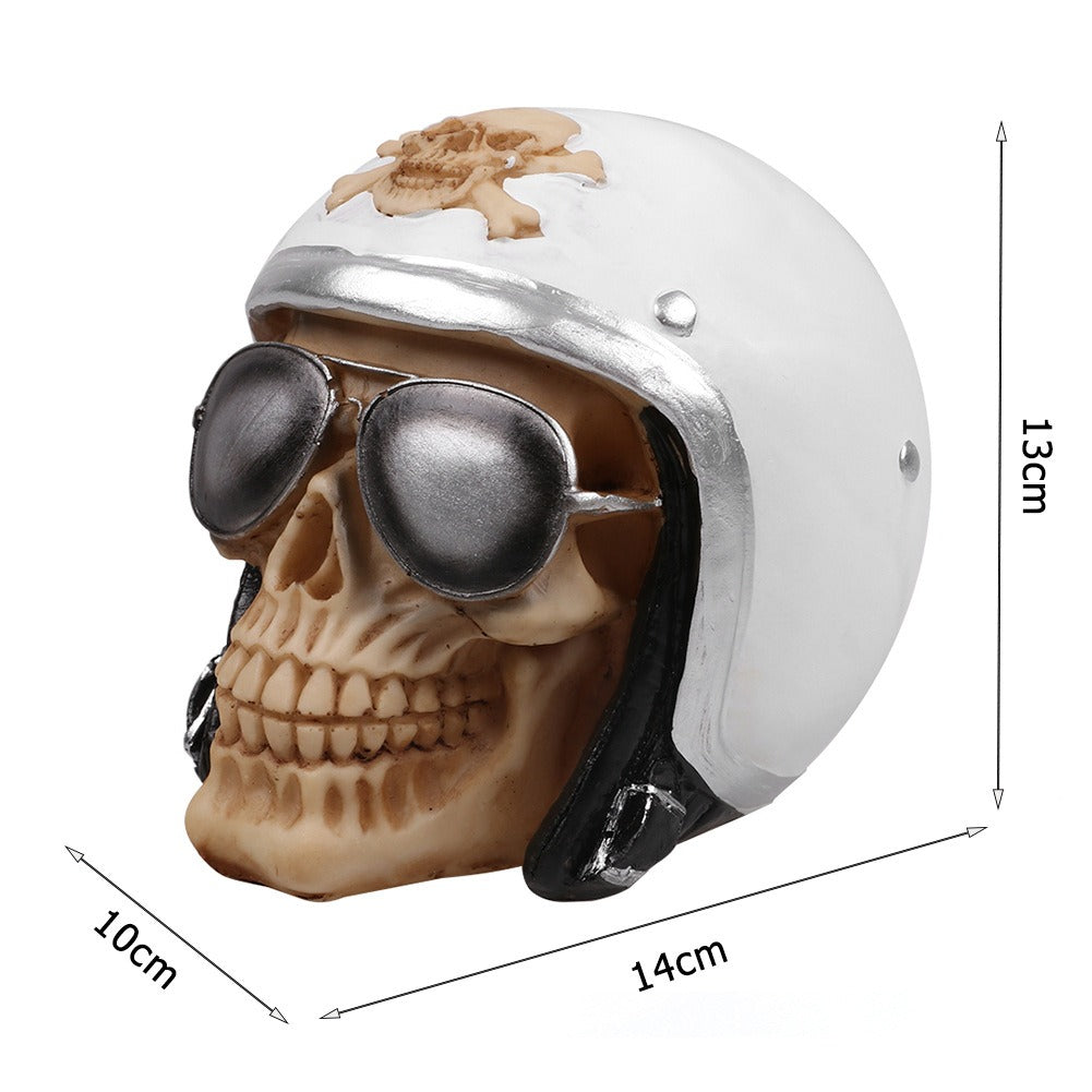 Helmet skull decoration home resin ornaments