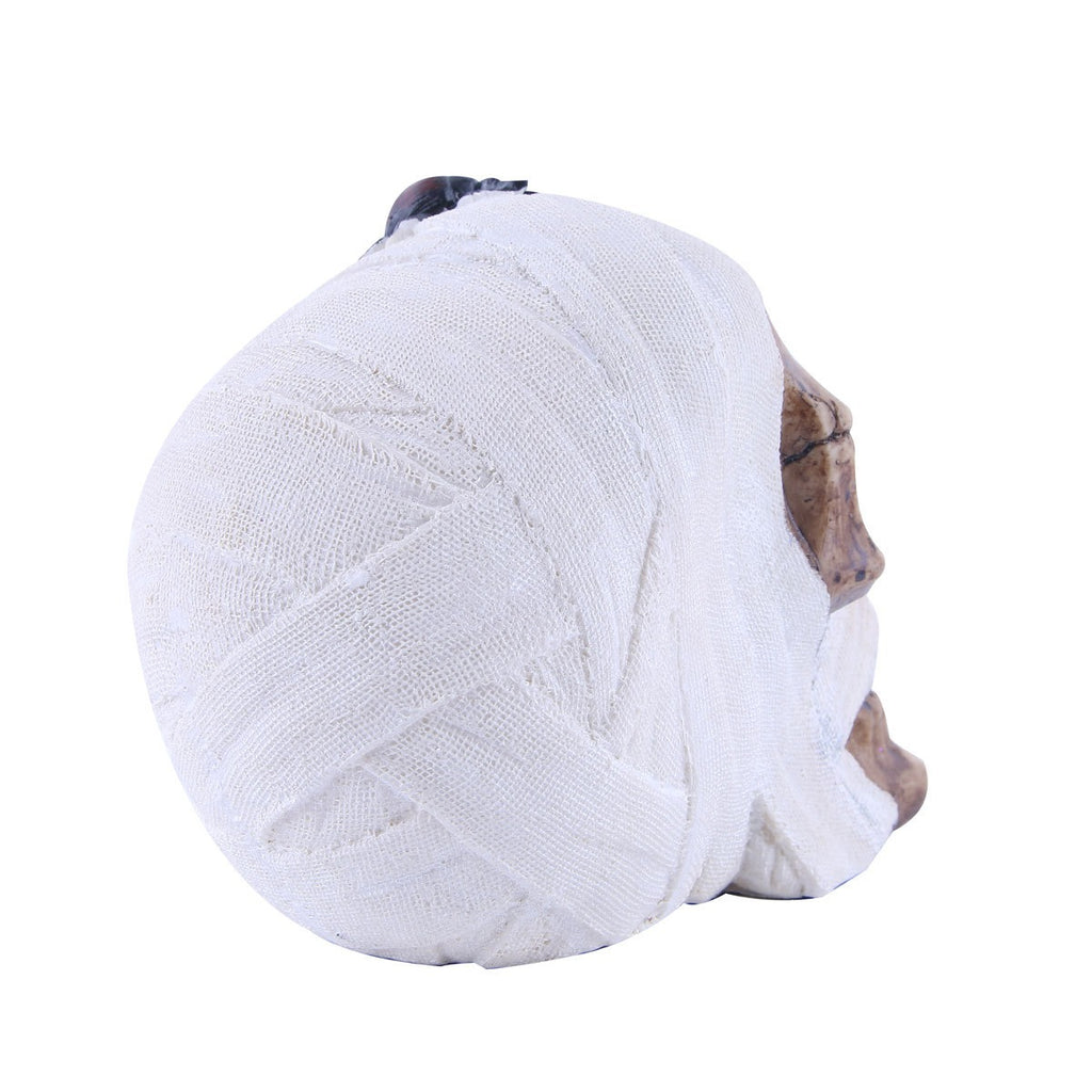White scarf resin skull decorative home ornaments
