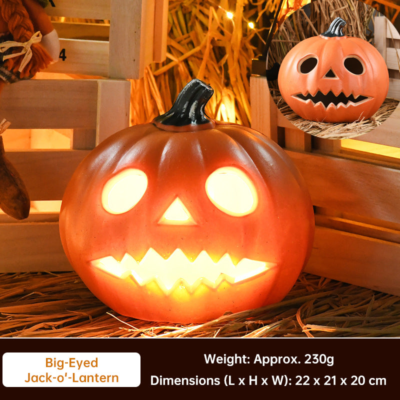 Halloween Pumpkin Lantern Luminous Prop – 1PC Expression Pumpkin Ornament for Outdoor, Mall, Hotel Scene Decoration