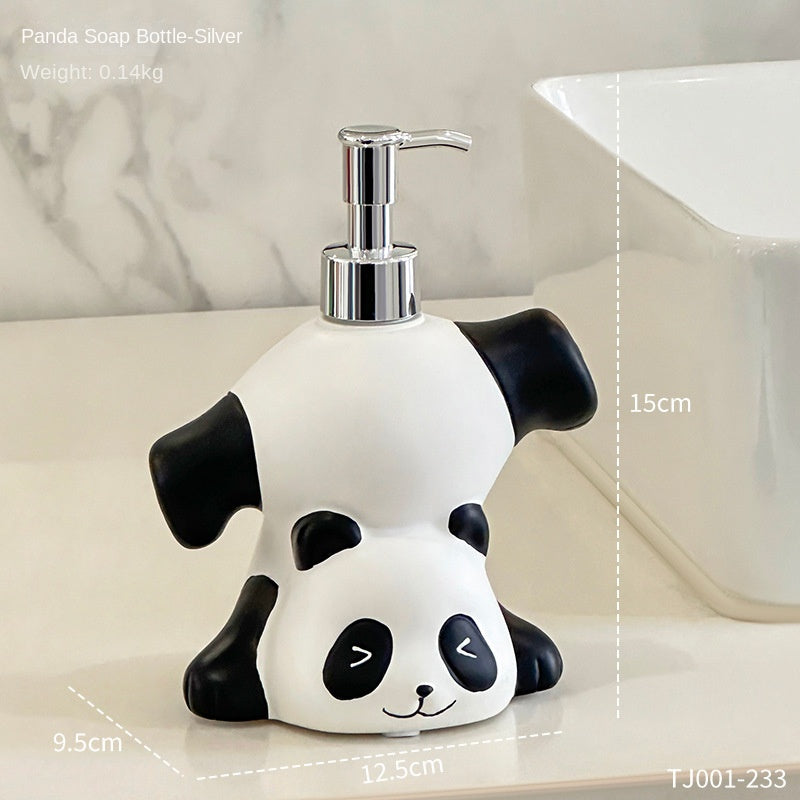 Panda Drainage Soap Dish Creative Soap Holder Rack for Bathroom and Toilet, Non-Water Accumulation Soap Tray Stand, Home Decor Accessory