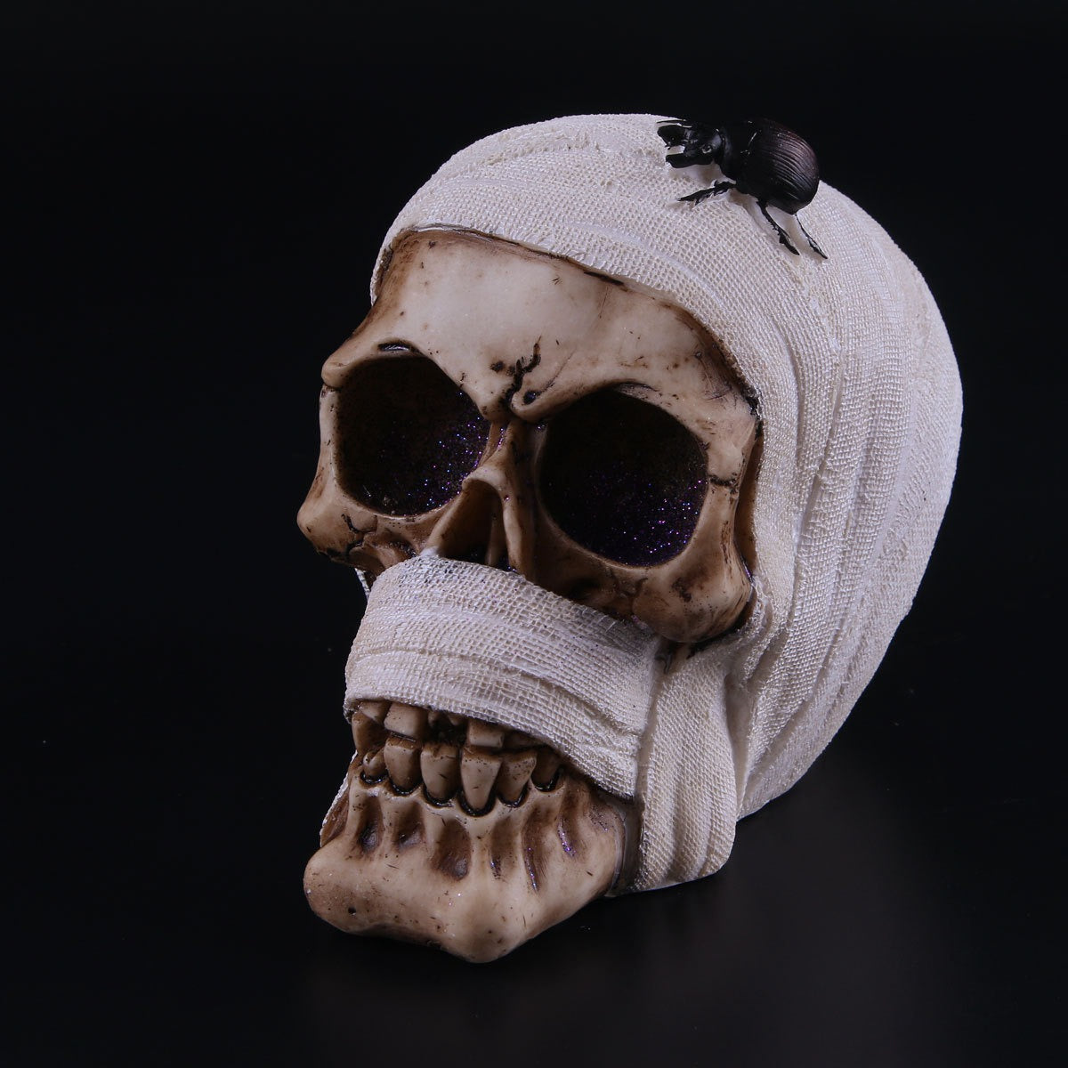 White scarf resin skull decorative home ornaments