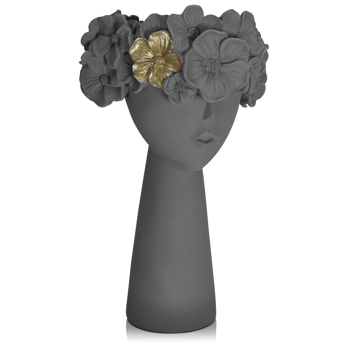 dark gray flowerpot home resin ornaments