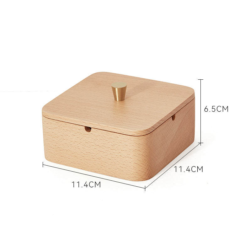Walnut Solid Wood Ashtray With Cover