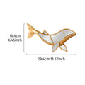 Golden whale mirror wall decoration